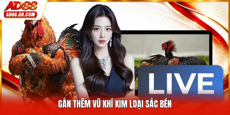 Gắn thêm vũ khí kim loại sắc bén